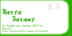 marta harant business card